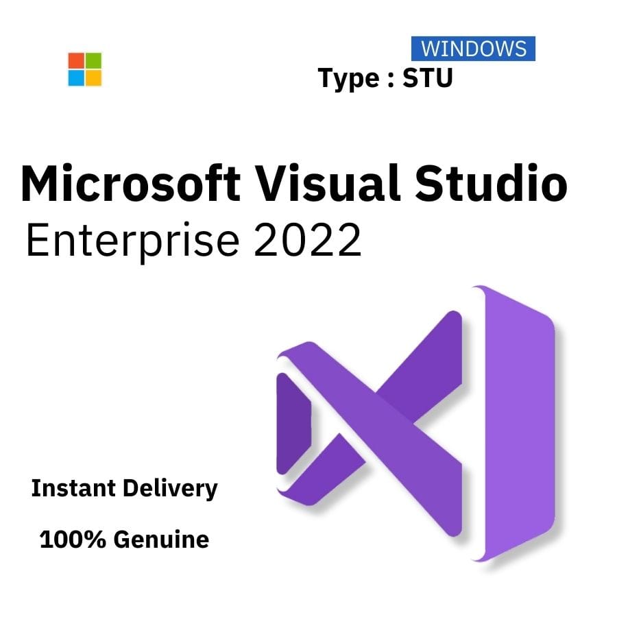 Official box art for Microsoft Visual Studio 2022 Enterprise. Instant delivery of a lifetime single-use license key from Delta Keys India.