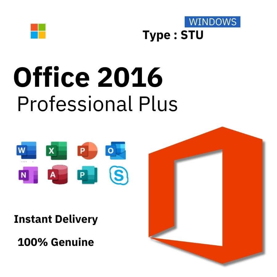 Box art for Microsoft Office 2016 Professional Plus. Instant delivery of a lifetime single-use license key from Delta Keys India.