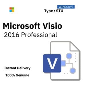 Box art for Microsoft Visio 2016 Professional. Instant delivery of a lifetime single-use license key from Delta Keys India.