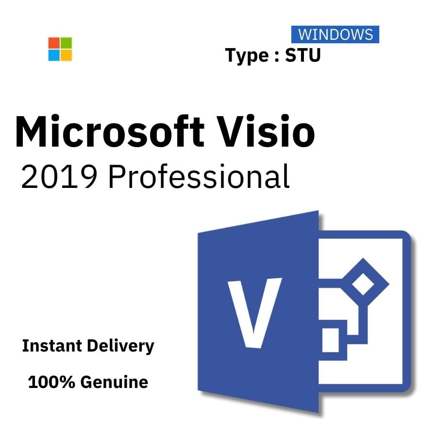 Box art for Microsoft Visio 2019 Professional. Instant delivery of a lifetime single-use license key from Delta Keys India.