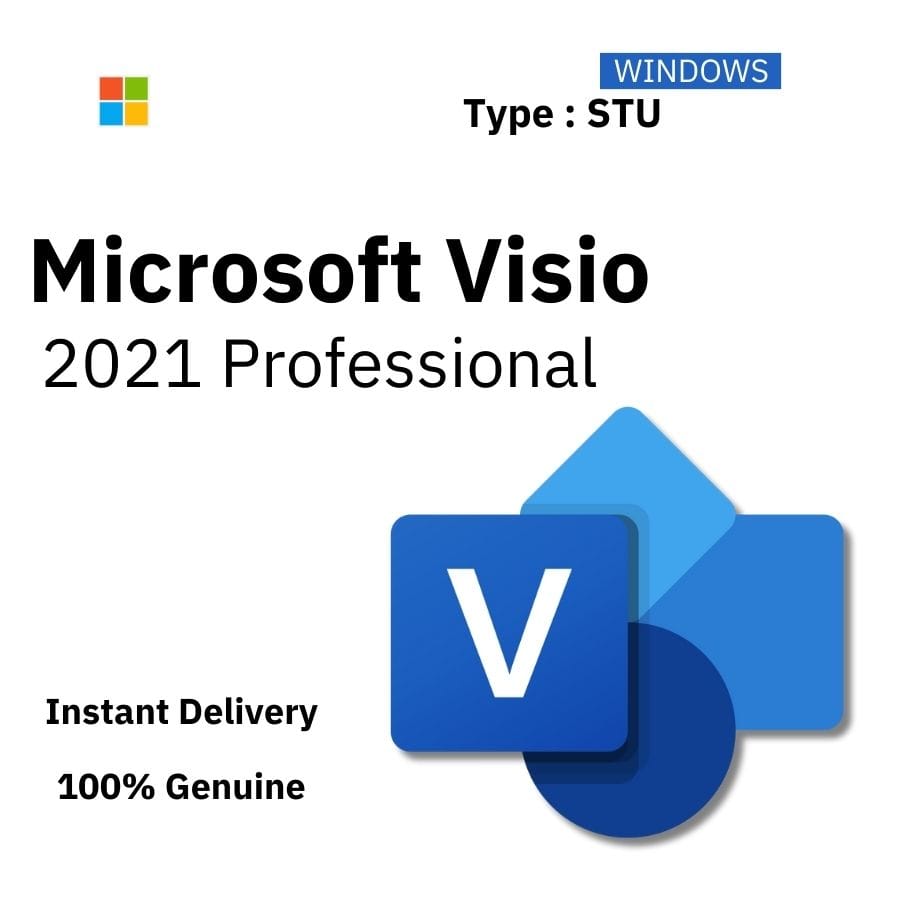 Box art for Microsoft Visio 2021 Professional. Instant delivery of a lifetime single-use license key from Delta Keys India.