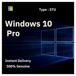 Box art for genuine Windows 10 Pro. Instant email delivery of a lifetime single-use license key from Delta Keys India.