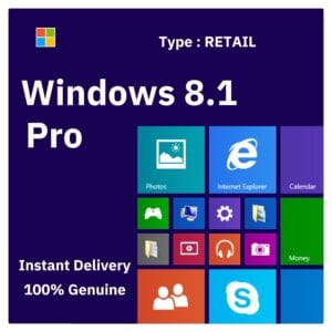 Official box art for the RETAIL version of Windows 8.1 Pro. A transferable, genuine lifetime license key from Delta Keys India.